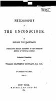 Philosophy of the unconscious; speculative results according to the inductive method of physical science /