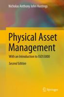 Physical Asset Management With an Introduction to ISO55000 /