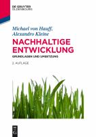 Sustainable Development : Grundlagen und Umsetzung.