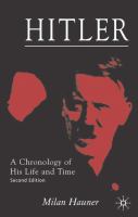 Hitler : a chronology of his life and time /