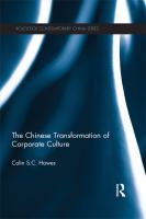 The Chinese Transformation of Corporate Culture.