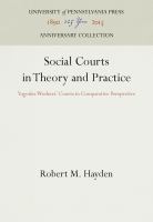 Social Courts in Theory and Practice : Yugoslav Workers' Courts in Comparative Perspective /