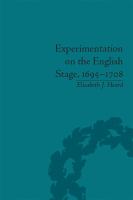 Experimentation on the English stage, 1695-1708 the career of George Farquhar /