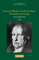 Heidelberg writings : journal publications /