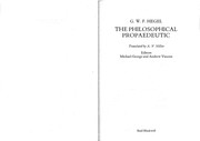 The philosophical propaedeutic /