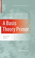 A Basis Theory Primer Expanded Edition /