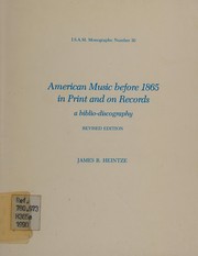 American music before 1865 in print and on records : a biblio- discography /