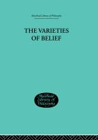 Varieties of Belief.