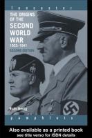 The Origins of the Second World War 1933-1941.