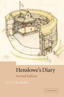 Henslowe's diary /
