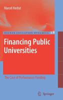 Financing public universities the case of performance funding /