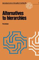 Alternatives to hierarchies /