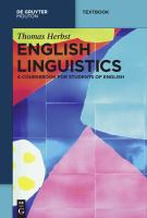 English Linguistics : A Coursebook for Students of English.