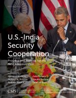 U.S.-India security cooperation progress and promise for the next administration /