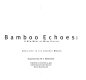 Bamboo echoes : a new work /