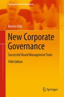 New Corporate Governance Successful Board Management Tools /