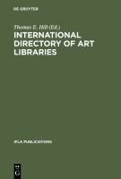 International Directory of Art Libraries.