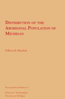 Distribution of the aboriginal population of Michigan /