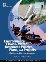 Environmental Flows in Water Resources Policies, Plans, and Projects : Findings and Recommendations.