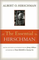 The essential Hirschman