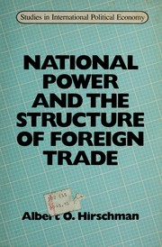 National power and the structure of foreign trade /