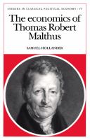 The economics of Thomas Robert Malthus /