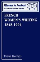 French women's writing, 1848-1994