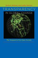 Transparency in global change : the vanguard of the open society /