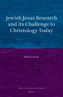 Jewish Jesus research and its challenge to Christology today