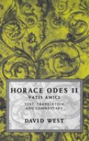 Vatis amici : Horace Odes II /