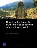 How have deployments during the war on terrorism affected reenlistment?