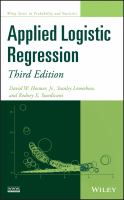 Applied Logistic Regression.