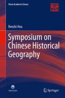Symposium on Chinese Historical Geography