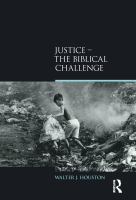 Justice : the biblical challenge /