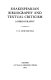 Shakespearian bibliography and textual criticism: a bibliography /