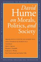 David Hume on morals, politics, and society /