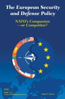 The European Security and Defense Policy NATO's companion--or competitor? /