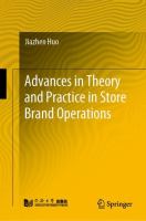 Advances in Theory and Practice in Store Brand Operations