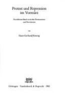 Protest und Repression im Vormärz : Norddeutschland zwischen Restauration und Revolution /