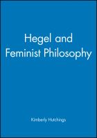 Hegel and feminist philosophy /