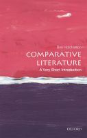 Comparative literature : a very short introduction /