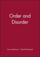 Order and disorder /