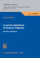 Le prime esperienze di bilancio integrato : Analisi e riflessioni.