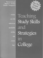 Teaching study skills and strategies in college /
