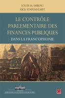 Le contrôle parlementaire des finances publiques dans les pays de la Francophonie /