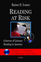 Reading at risk a survey of literary reading in America /