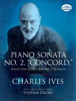 Piano sonata no. 2 : "Concord" : with the Essays before a sonata /