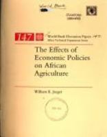 The effects of economic policies on African agriculture /