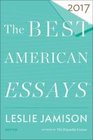 The Best American Essays 2017.
