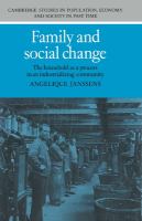 Family and social change : the household as a process in an industrializing community /